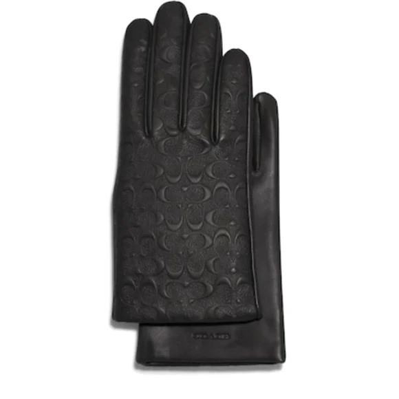 Coach Signature Quilted Leather Tech Gloves Sizes 6.5 & 7 Available