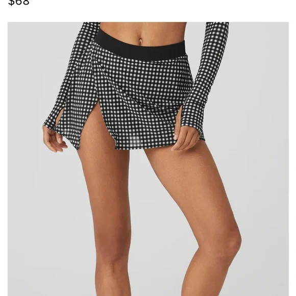Mesh Gingham Skirt - Alo Yoga