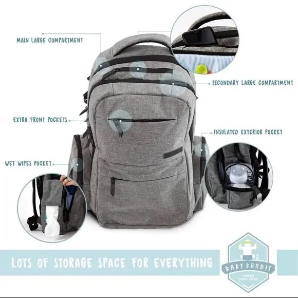 NEW Baby Bandit Backpack Multi Function Organizer Changing Pad