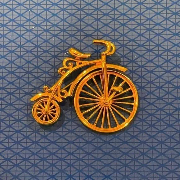 Vintage 1970’s Penny Farthering Bicycle Brooch/Pin