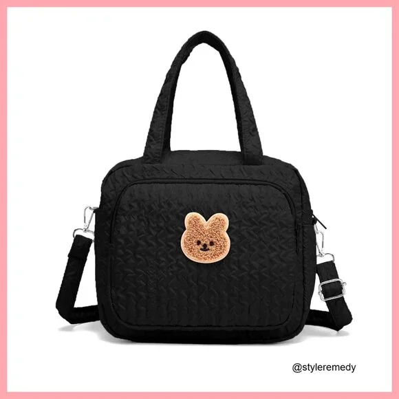 Nylon Diaper Bag Tote with 8 Pockets and Insulated Compartments