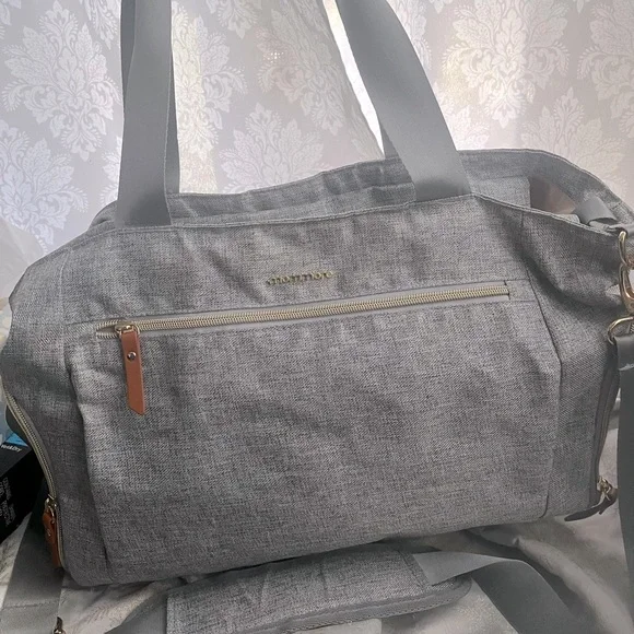 Mommore gray diaper bag like new