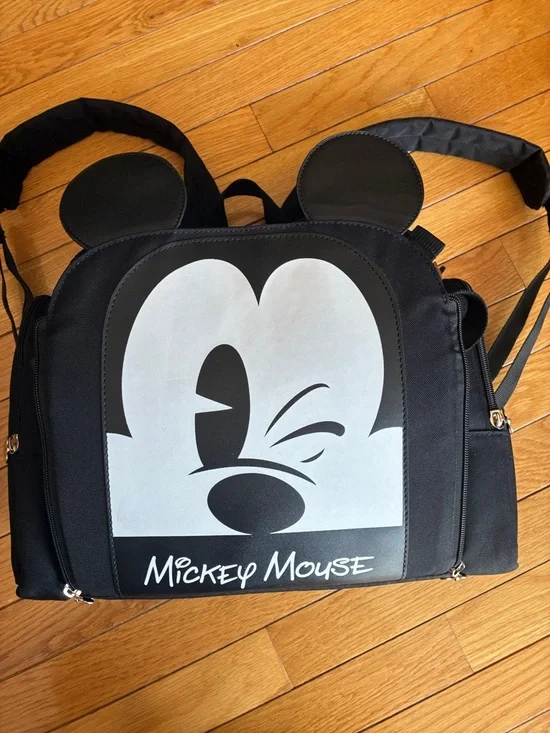 Disney - Mickey/Minnie Diaper Bag Backpack Booster Seat
