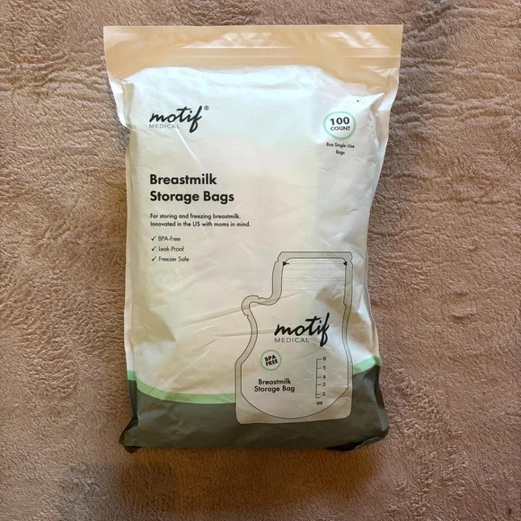 Motif Medical Breastmilk Storage Bags 100 Count New Sealed BPA Free, Leak-Proof