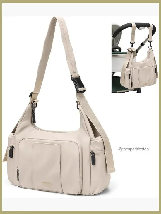14L Puffer Diaper Bag Tote, Large Capacity Travel Crossbody Hospital Bag