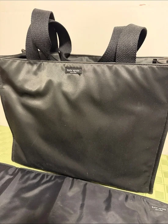 Kate Spade New York Vintage Black Nylon Diaper Bag