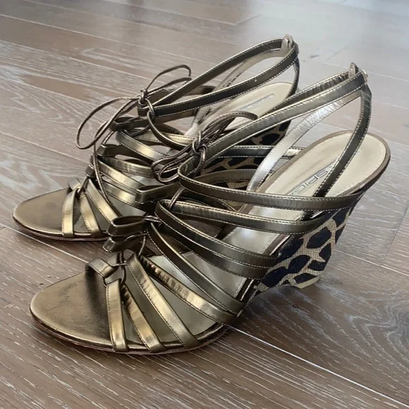 Via Spiga Giraffe Print Wedge Sandal | 10M
