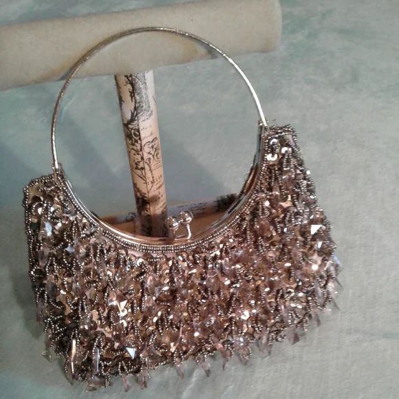 🌺 Vintage Sequened & Beaded Purse