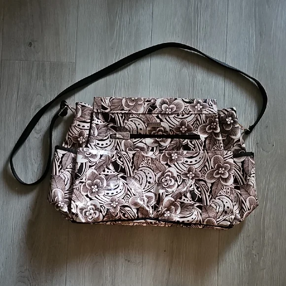 Miche Brown Floral Pattern Baby Bag