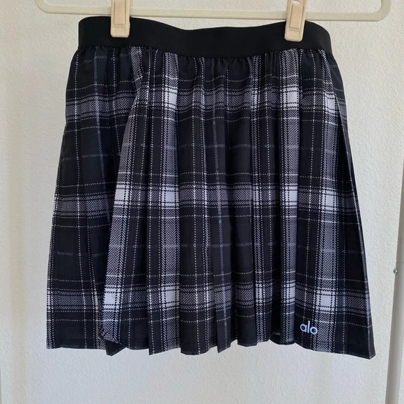 Alo Yoga Plaid Tennis Skirt Size L/XL