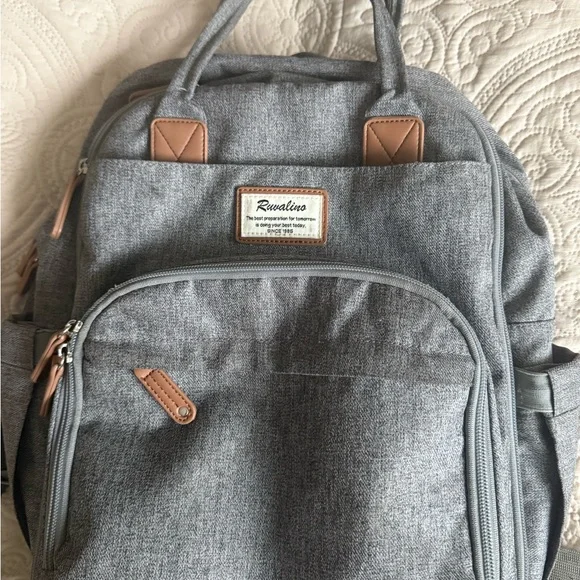Ruvalino brand Baby Bag with Tan Accents