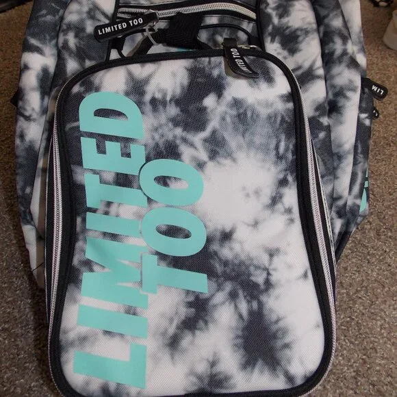 NWT-Limited Too Colorblock Ripstop Backpack & Lunch Bag Set