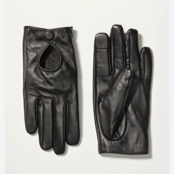 NWT Lucky Brand Women’s Moto Leather Gloves in Black, size XS/S