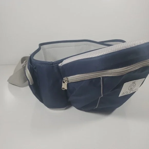 Baby Hip Carrier Hip Seat Bearer for Weight Blue & Gray 