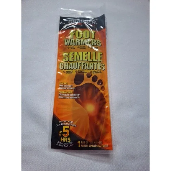 GRABBER 1 ‎ PAIR FOOT WARMERS - MEDIUM LARGE FWMLES