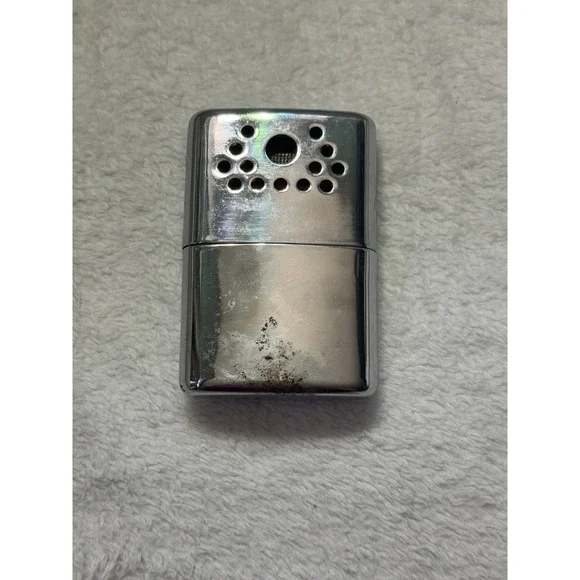 Vintage Jon-e Aladdin‎ Hand Warmer Chrome Pocket Heater Pat 1960 Camping Hunting