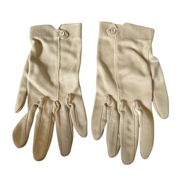 Vintage Gloves Beige Tea Party Easter Size XS Small