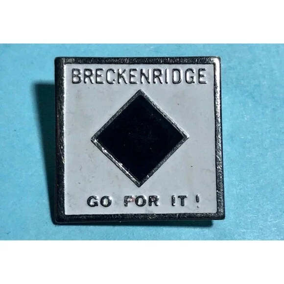 Go For It! Breckenridge Black Diamond Ski Pin