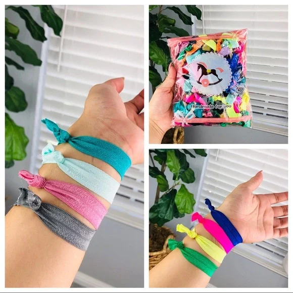 100 ELASTIC HAIR TIES / SCRUNCHIES /