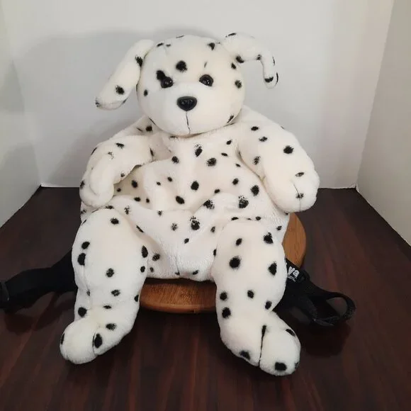 Kat-ya Backpack Dalmatian Dog Plush Bag Rave Baby Raver Emo Alt Vintage VTG 1995