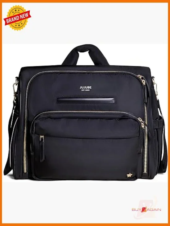 Convertible Diaper Bag Satchel Backpack with Changing Pad, 14-Pocket Large
