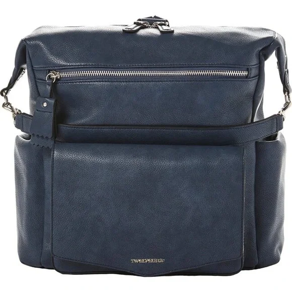 Twelvelittle Navy Women's Baby Bag Backpack Vegan Leather EUC