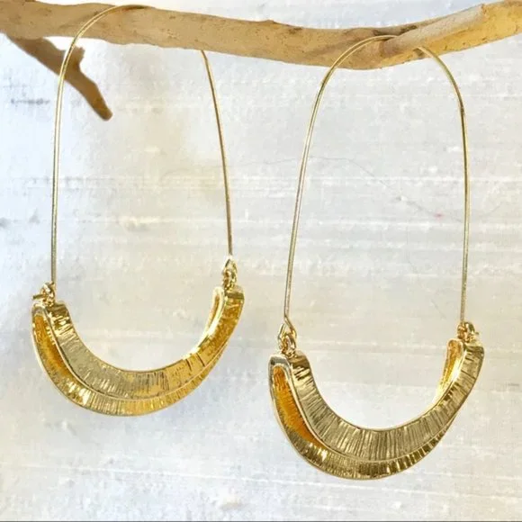 Anthropologie Gold Hoop Earrings
