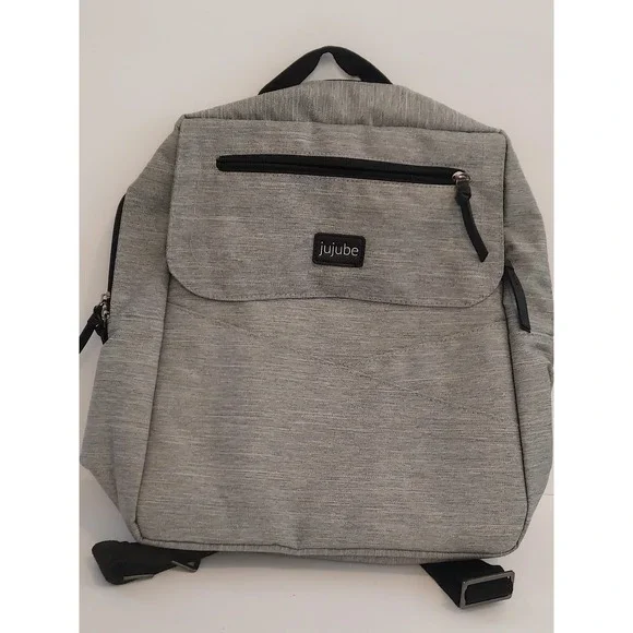 Jujube ju ju be Unisex Large Size Diaper Baby Bag Grey lightweight EUC