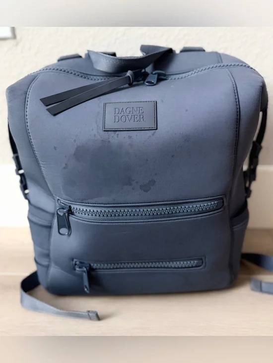 Dagne Dover Indi Neoprene blue grey diaper backpack