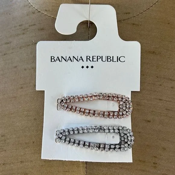 Banana Republic rhinestone hair clips