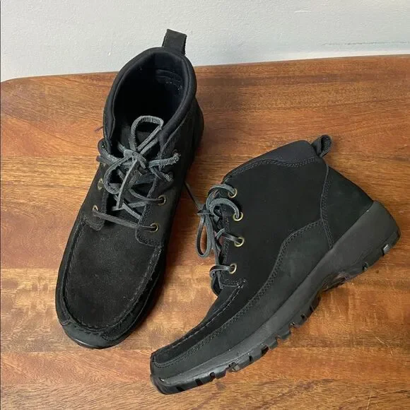 Lands' End Women's Black Suede Chukka Boots