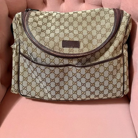 Gucci Monogram Canvas Diaper Bag