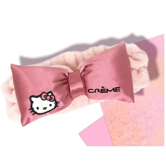 The Creme Shop x Hello Kitty - Pink Satin Plush Spa Headband