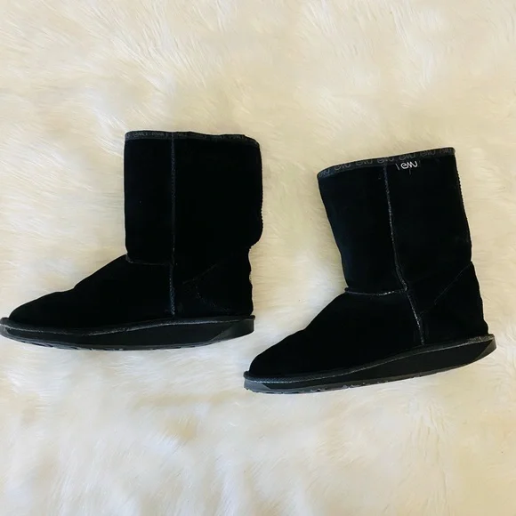 EMU Sophie mid calf suede and shearling boots, Sz. 8