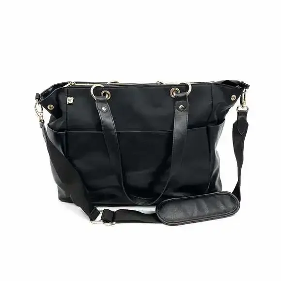 BEIS Black Faux Leather Tote | Women’s OS | Classic Baby Bag