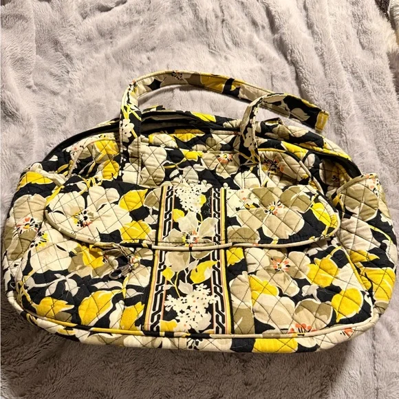 Vera Bradley Quilted Women's Bag - Yellow and Black Floral