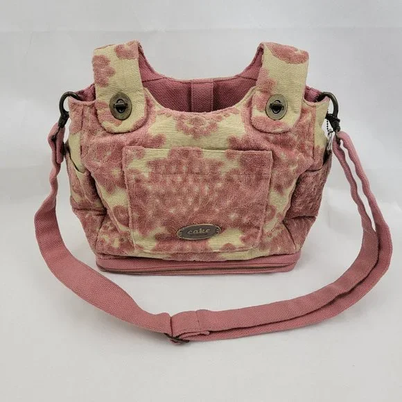 Petunia Pickle Bottom Cake Society Satchel Strawberry PINK Cut Velvet Tapestry