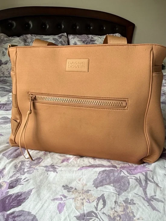 Dagne Dover Wade Neoprene Diaper Tote in Camel