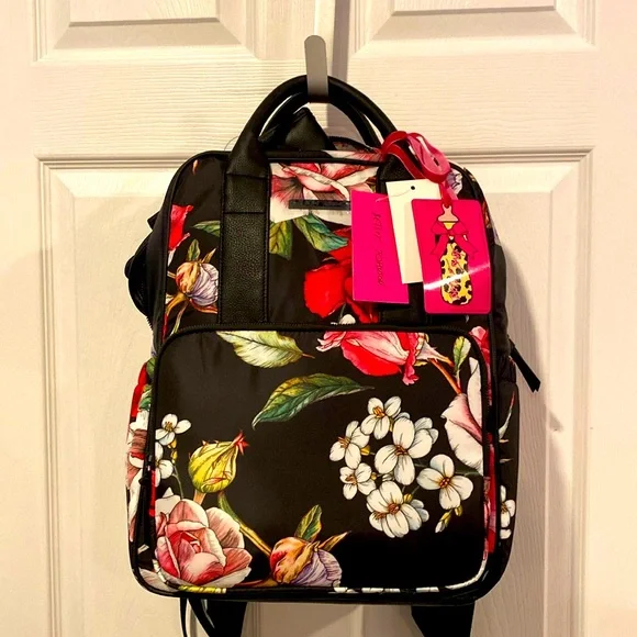 BNWT BETSEY JOHNSON Women's Floral Tote Diaper Backpack