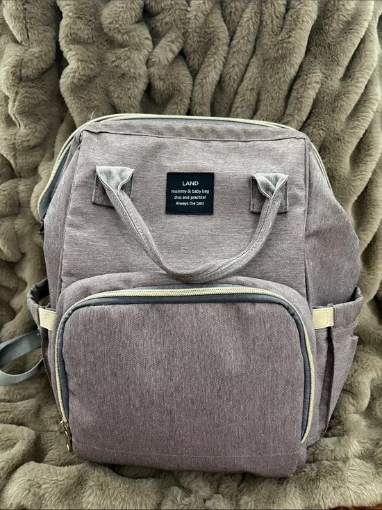 LAND Dusty Taupe Mommy & Baby Backpack