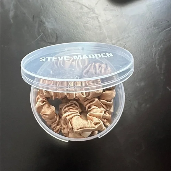 Steve Madden Metallic Gold Hair Scrunchies