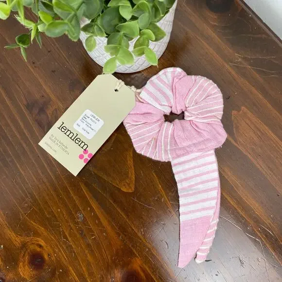 LemLem Rekik Scrunchie Misty Rose Pink NWT Handmade