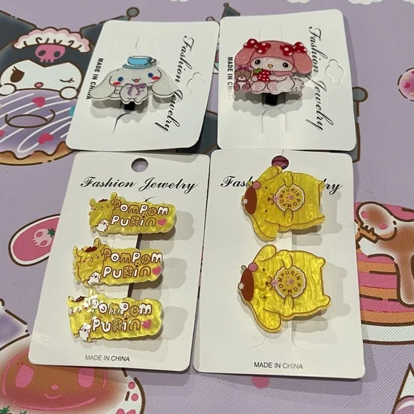 Sanrio Characters Bundle of 7 Hair Clips