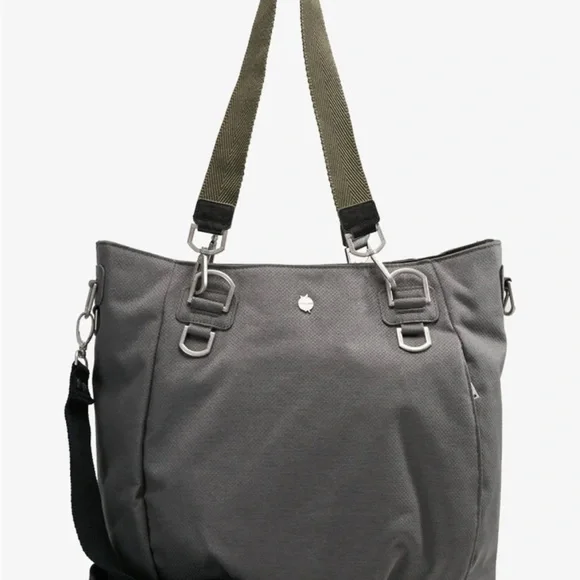 NWOT Lassig Green Label Mix 'n Match Diaper Bag with Accessories In Grey Fabric