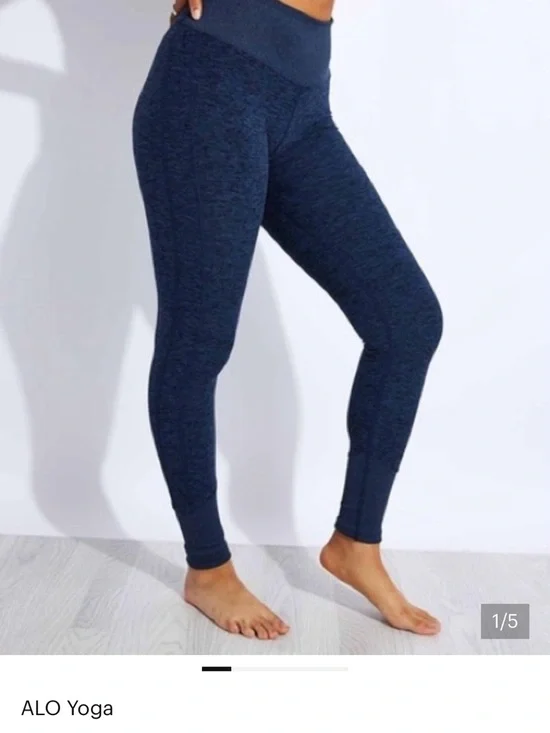 Alo Soft Alo Yoga Soft Lounge Leggings Yoga Navy Heather High-Waist Leggings