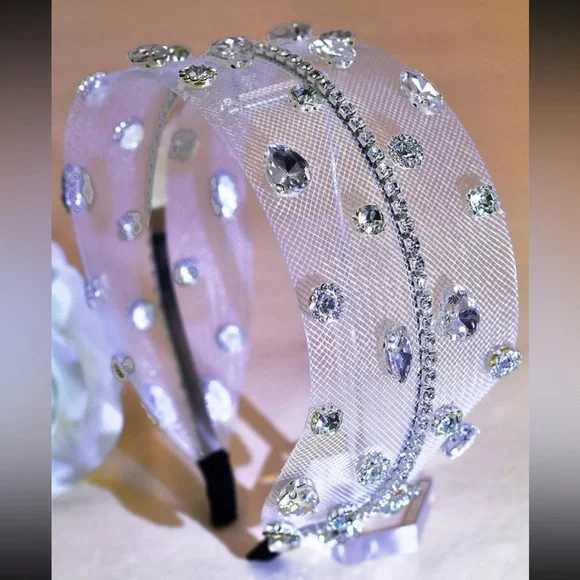 Jeweled Mesh Headband
