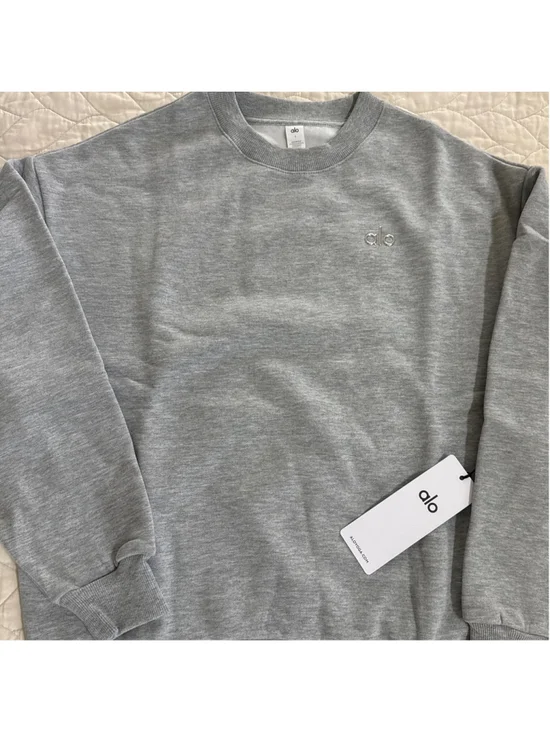 Alo Yoga Accolade Crew Neck Pullover Athletic Heather Grey S