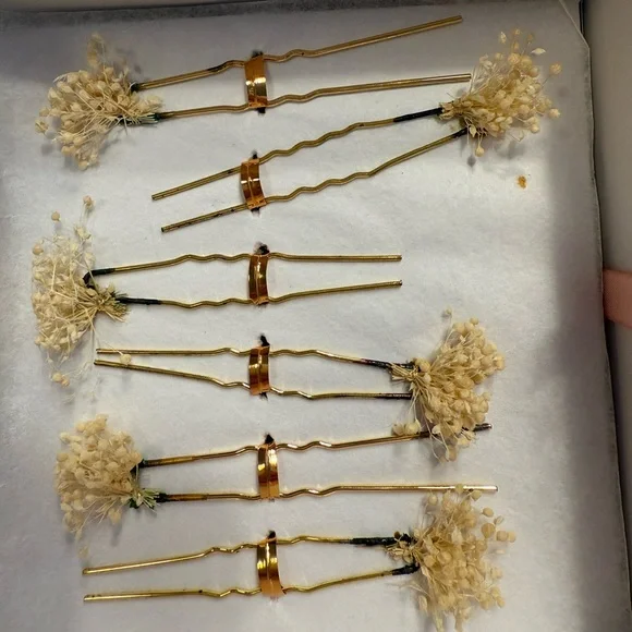 Anthropologie | Real Baby’s Breath Wedding Hair Pins/Decor, Never Used