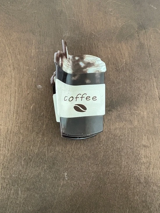 Coffee Cup Acrylic Claw Clip