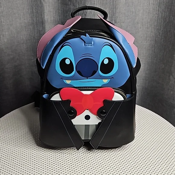 LOUNGEFLY VAMPIRE STITCH BOWTIE MINI BACKPACK NWT